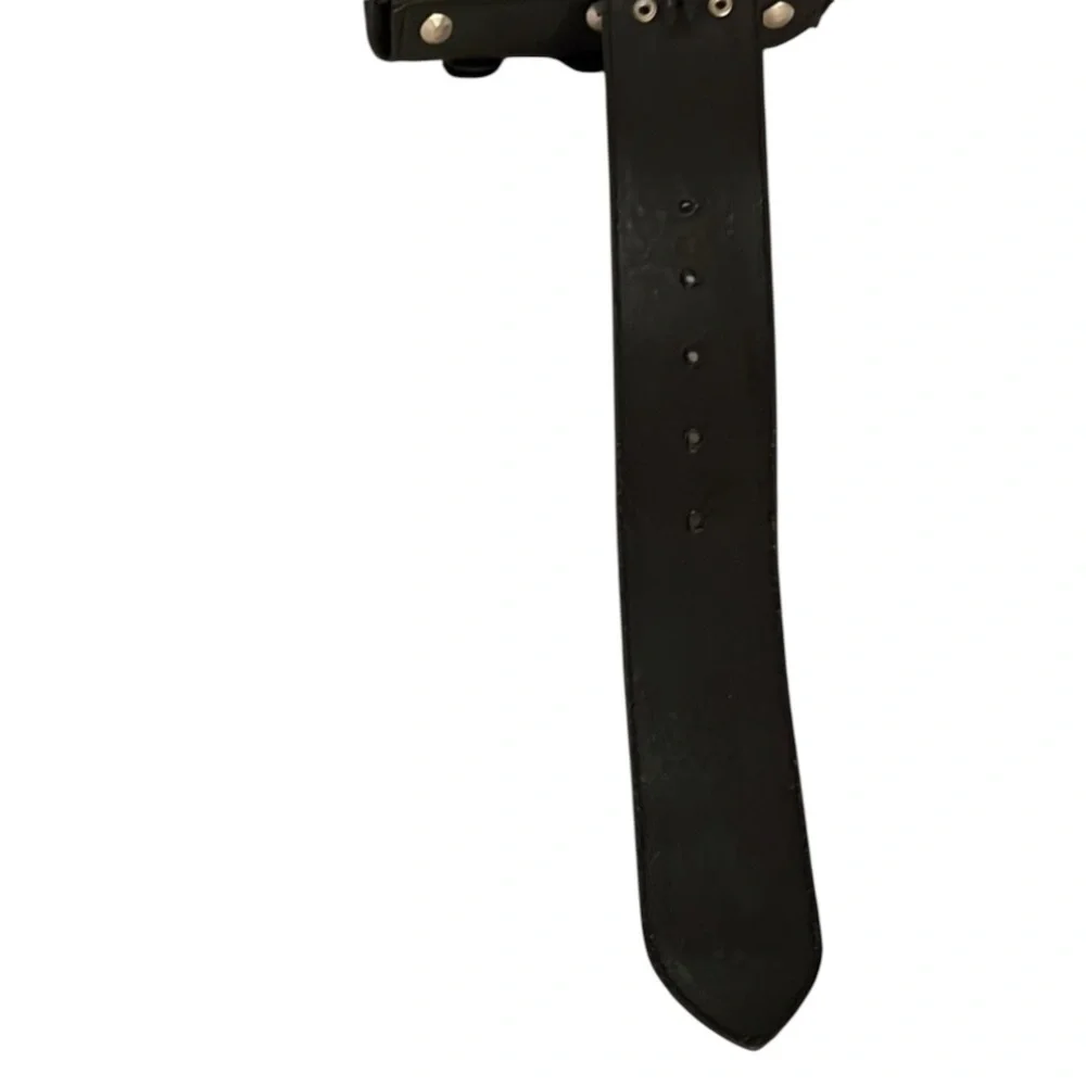 Black studded faux Leather Belt Bag, salon tools